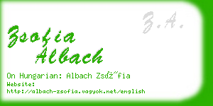 zsofia albach business card